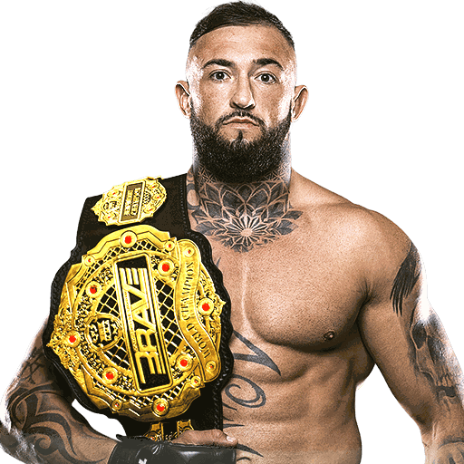 Pavel Dailidko with the BRAVE CF heavyweight belt